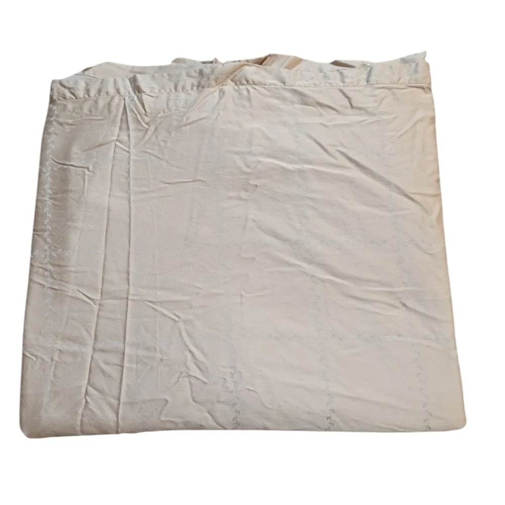 Chambers Luxury Italian Linens Embroidered King Duvet Gold Tan 100% Cotton Vines - Picture 2 of 8